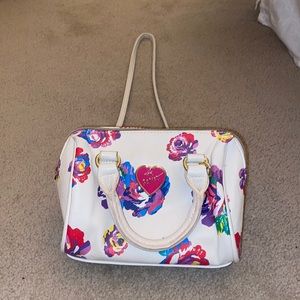 Cute Betsy Johnson Multi-Colored floral over the shoulder bag